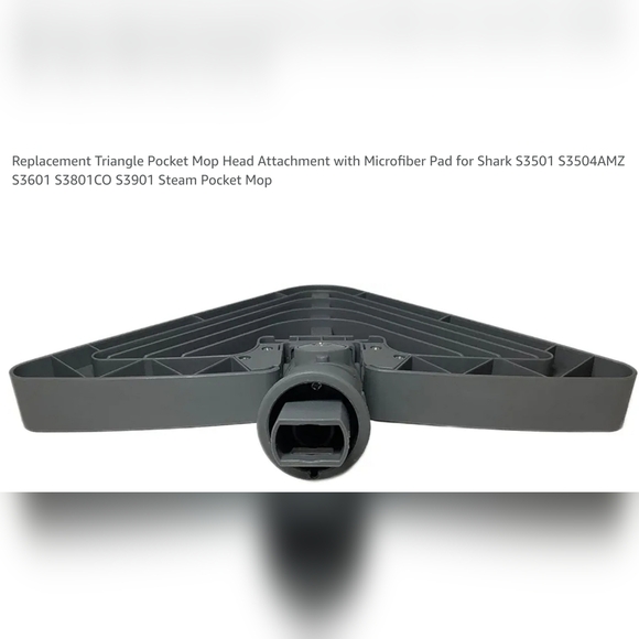 NWOB Shark Triangle Head W/Pad Replacement Professional Steam Pocket Mop Head - Picture 5 of 7